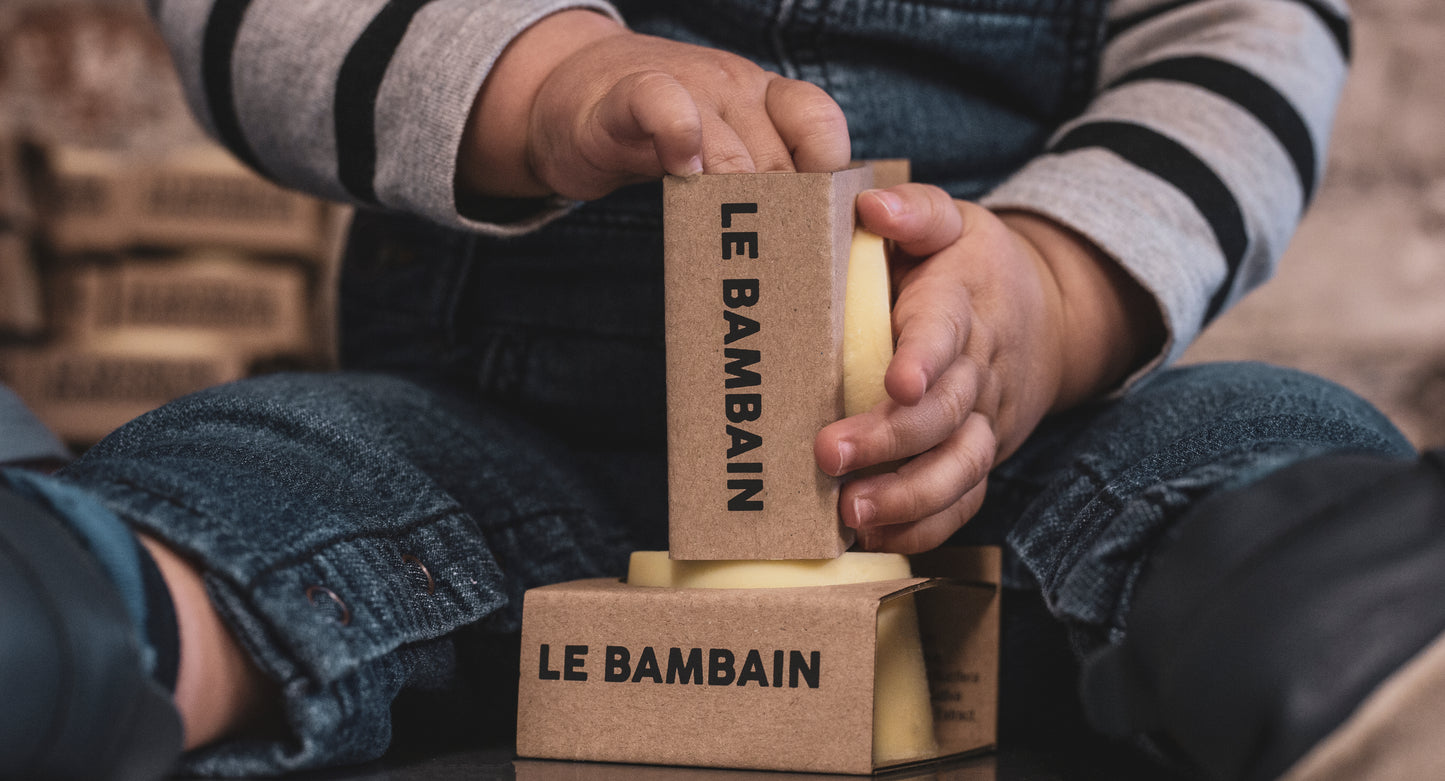 Pochon Le Bambain (1 savon + 1 macérat de calendula + 3 cotons lavables)