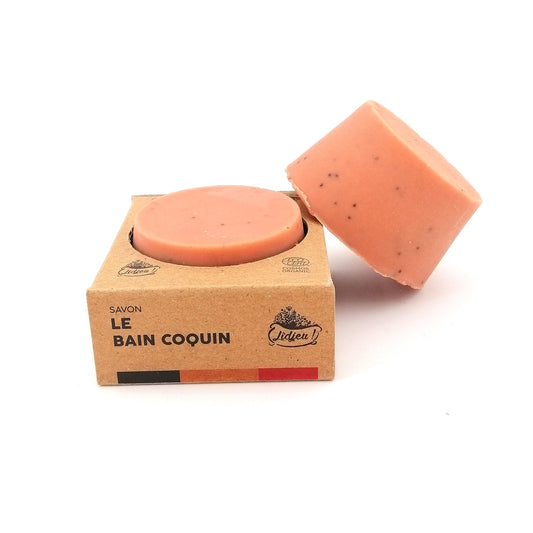 Le Bain Coquin (savon naturel et bio exfoliant à l'huile de noyau d'abricot)